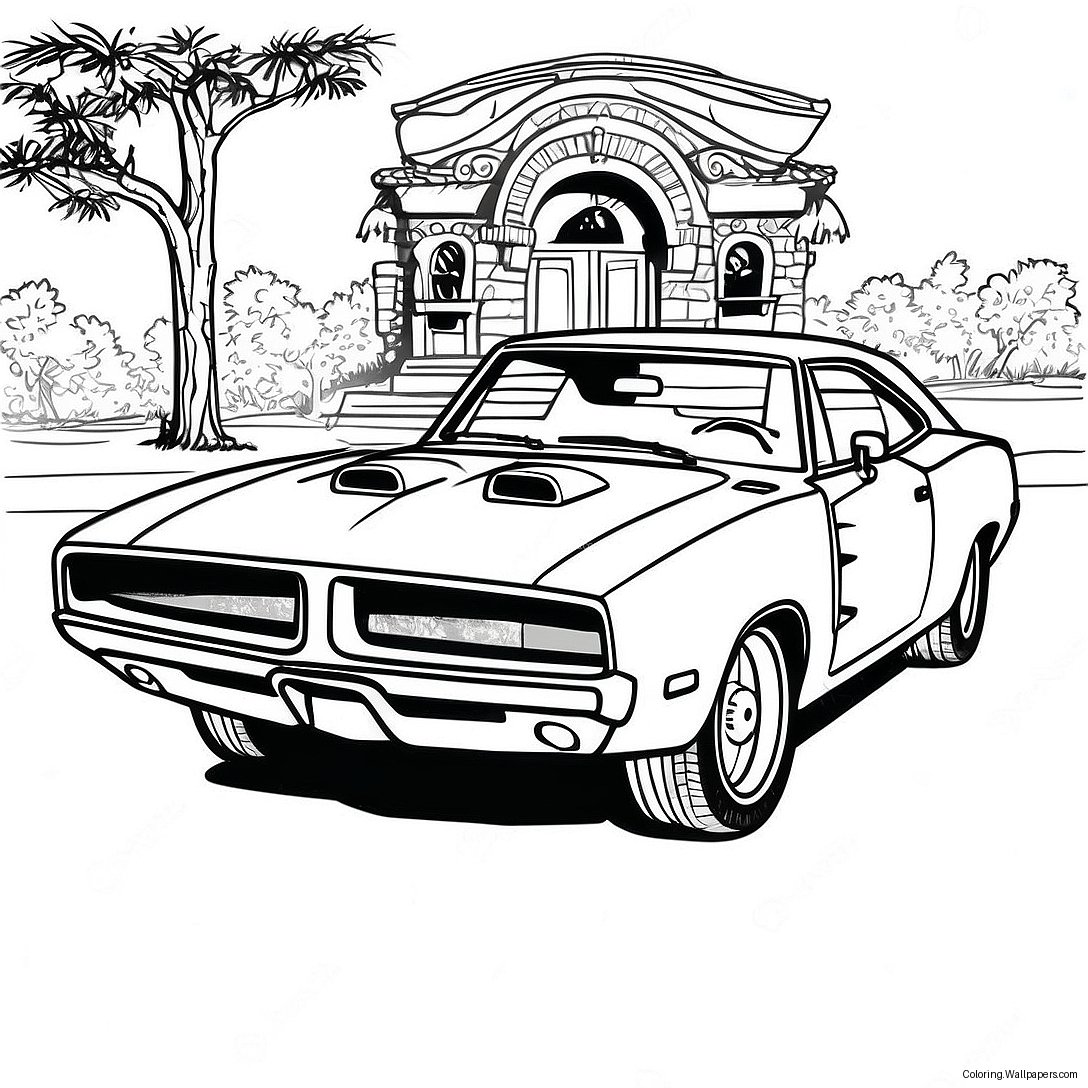 Pagina De Colorat 1970 Dodge Charger Clasic 38947