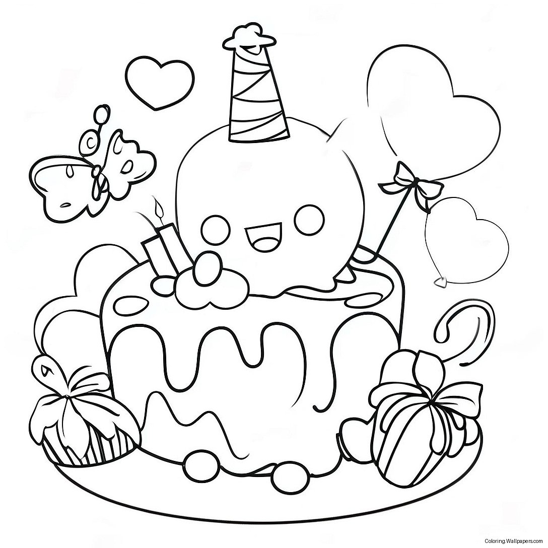 1st Birthday Celebration Coloring Page 43802