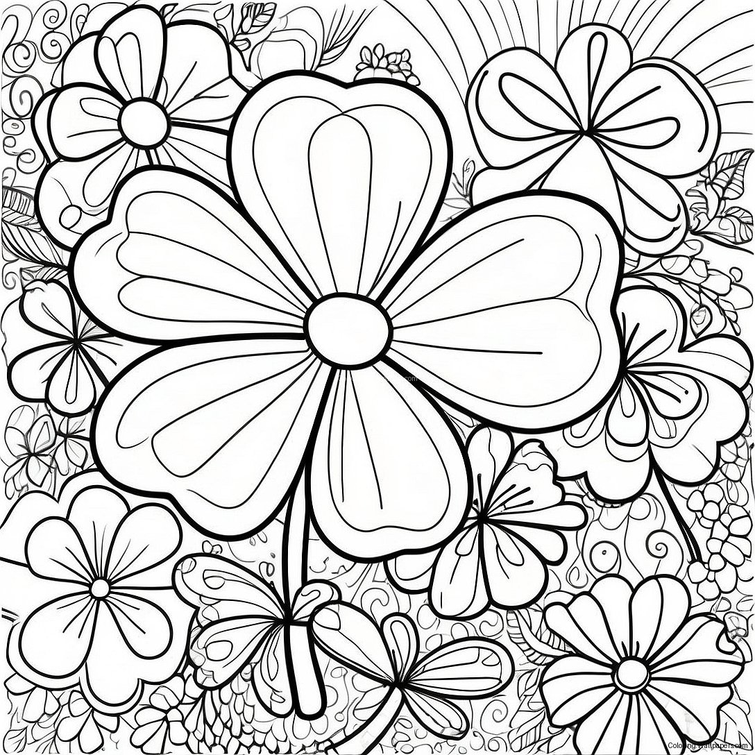 4-H Clover Coloring Page 14503