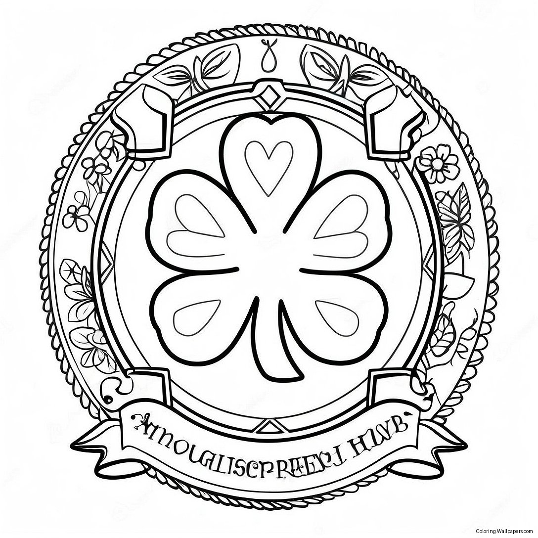 4-H Logo Farvelægningsside 26463