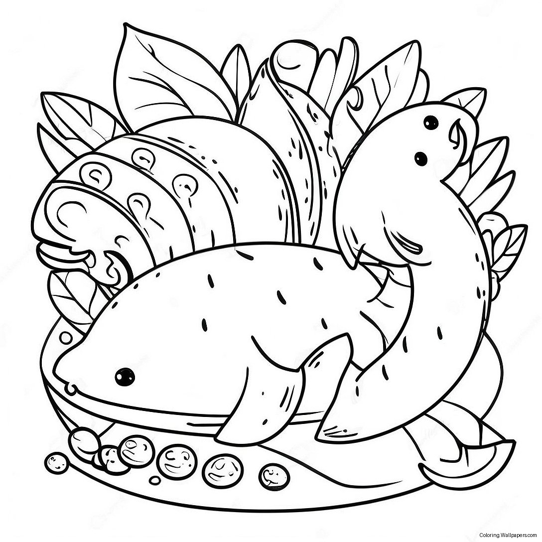 5 Loaves And 2 Fish Coloring Page 36198