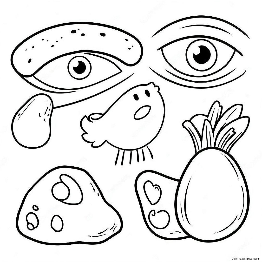 5 Senses Coloring Page 2793