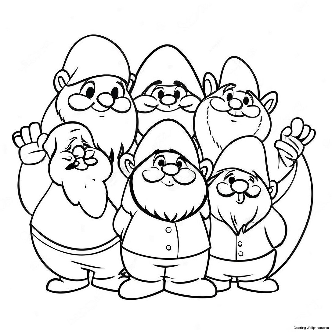 7 Dwarfs Coloring Page 27039