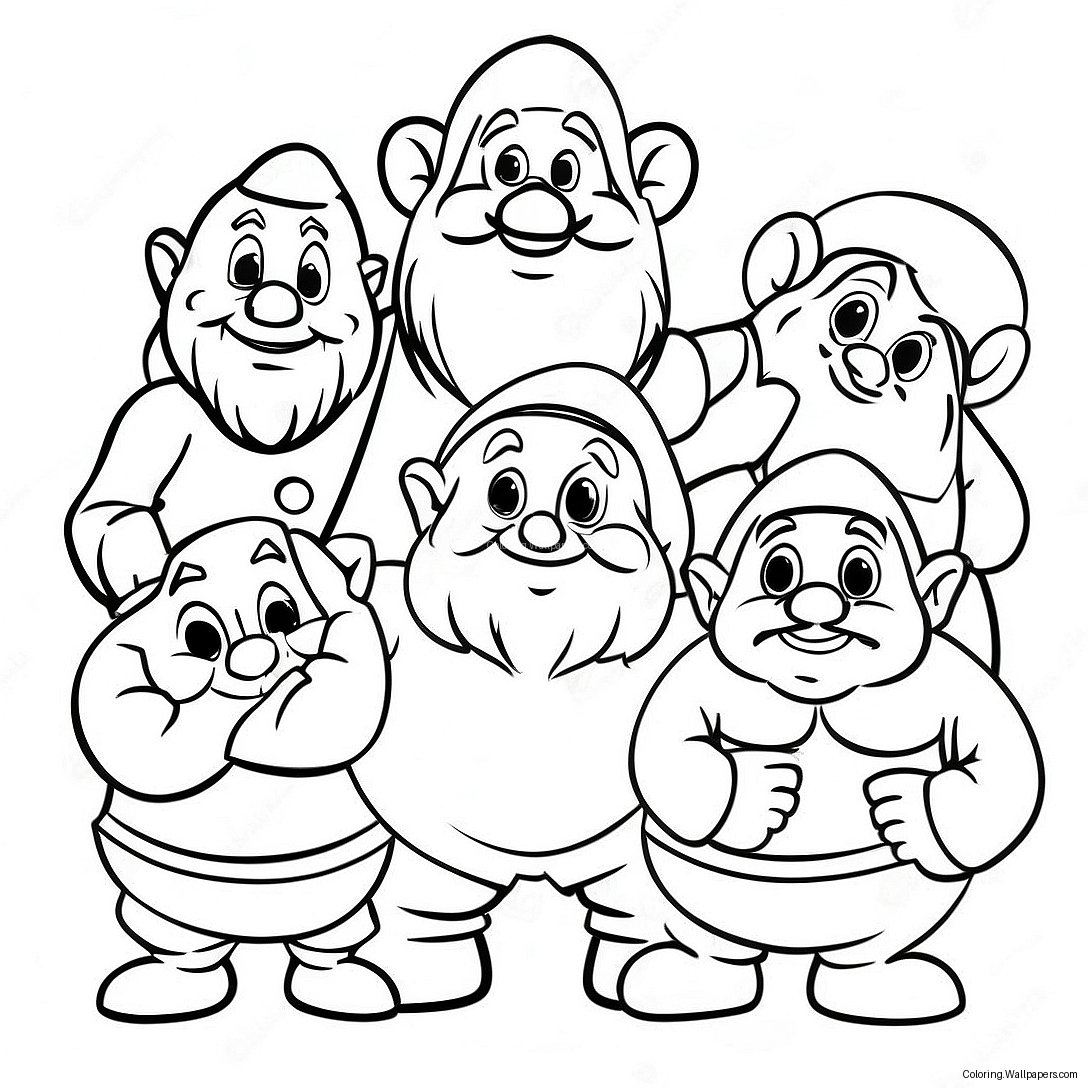 7 Dwarfs Coloring Page 27040