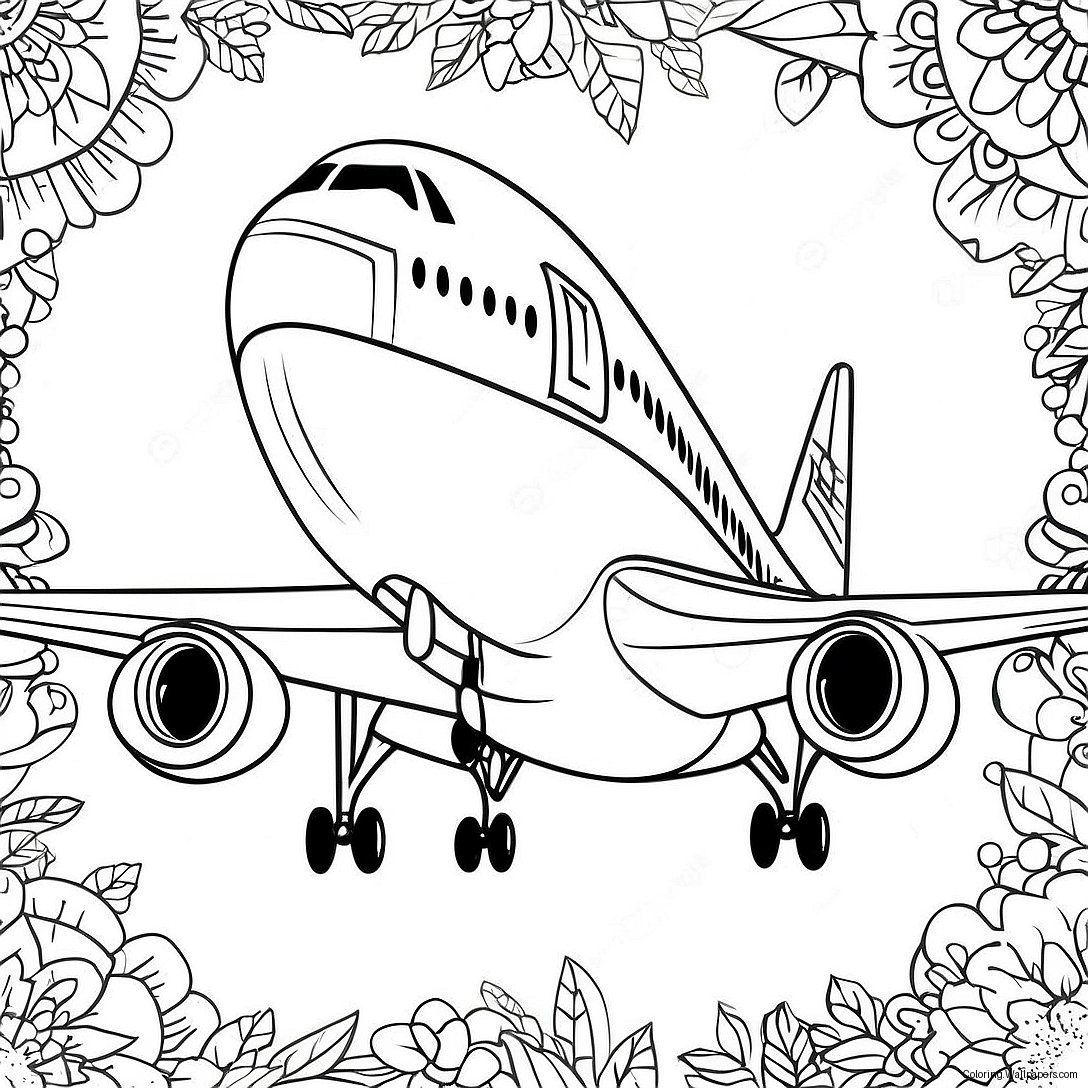 747 Airplane Coloring Page 18795