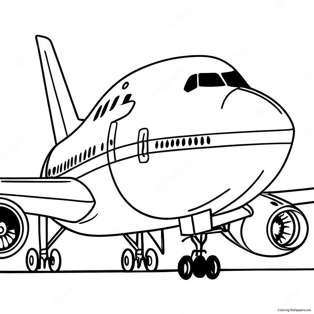 Página Para Colorear De Avión 747 18796