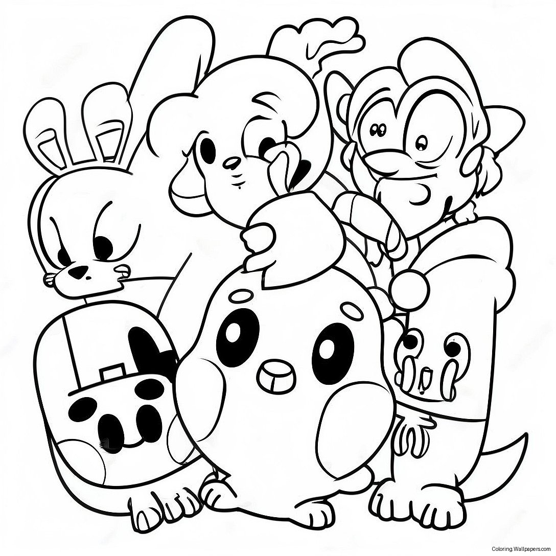 80s Cartoon Characters Coloring Page 32057