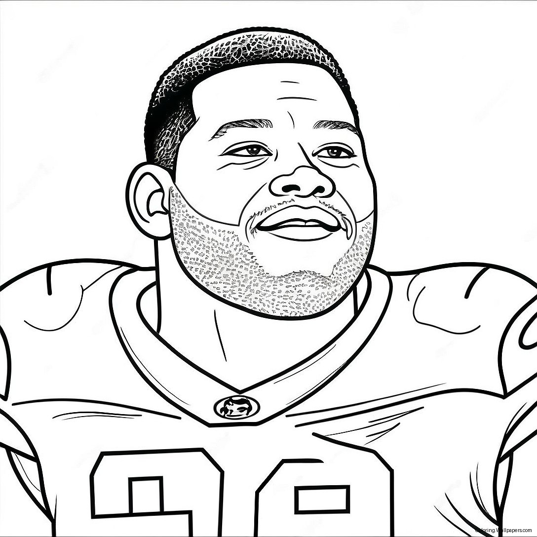 Aaron Donald Coloring Page 32810