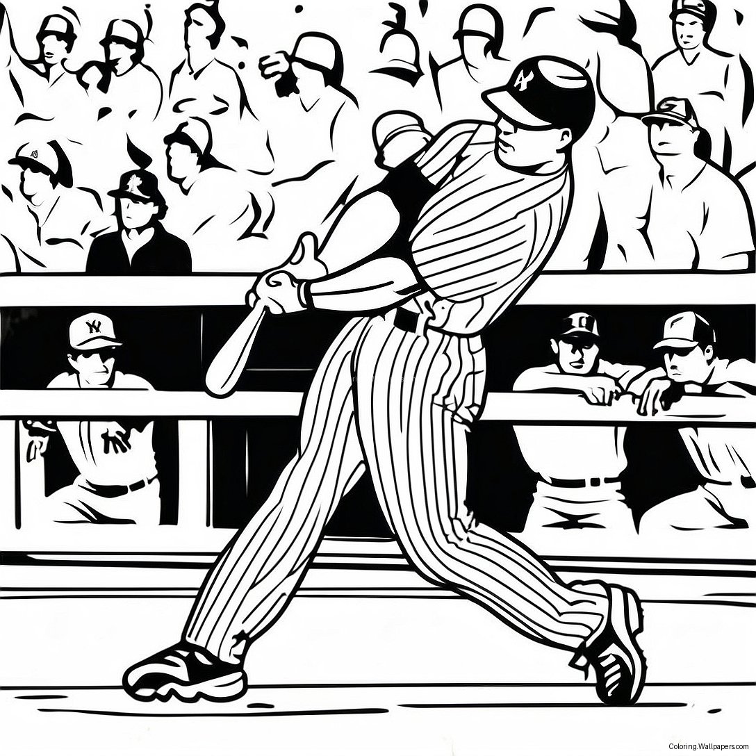 Aaron Judge Hitting A Home Run Coloring Page 32913