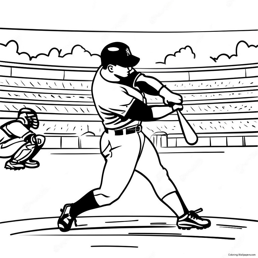 Aaron Judge Hitting A Home Run Coloring Page 32914