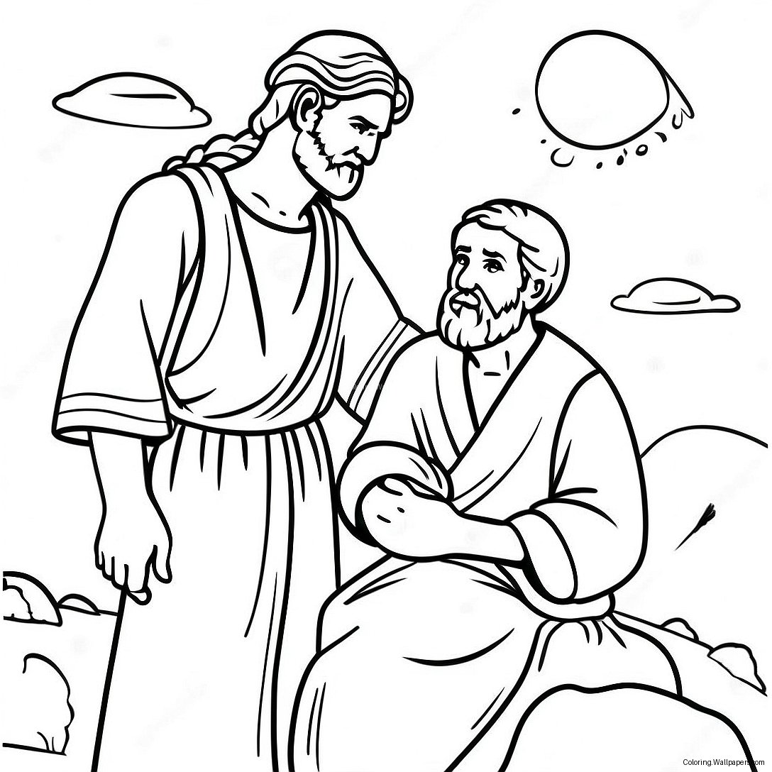 Abraham And Isaac Coloring Page 10033