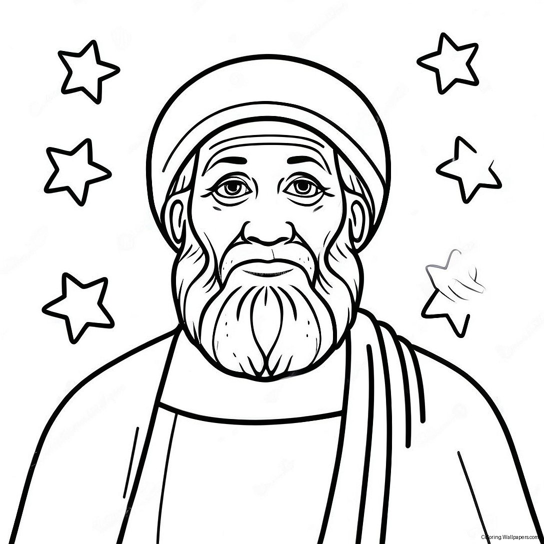 Abraham With Stars Coloring Page 8905