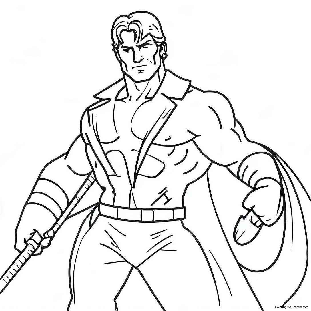 Action Heroes Coloring Page 41919