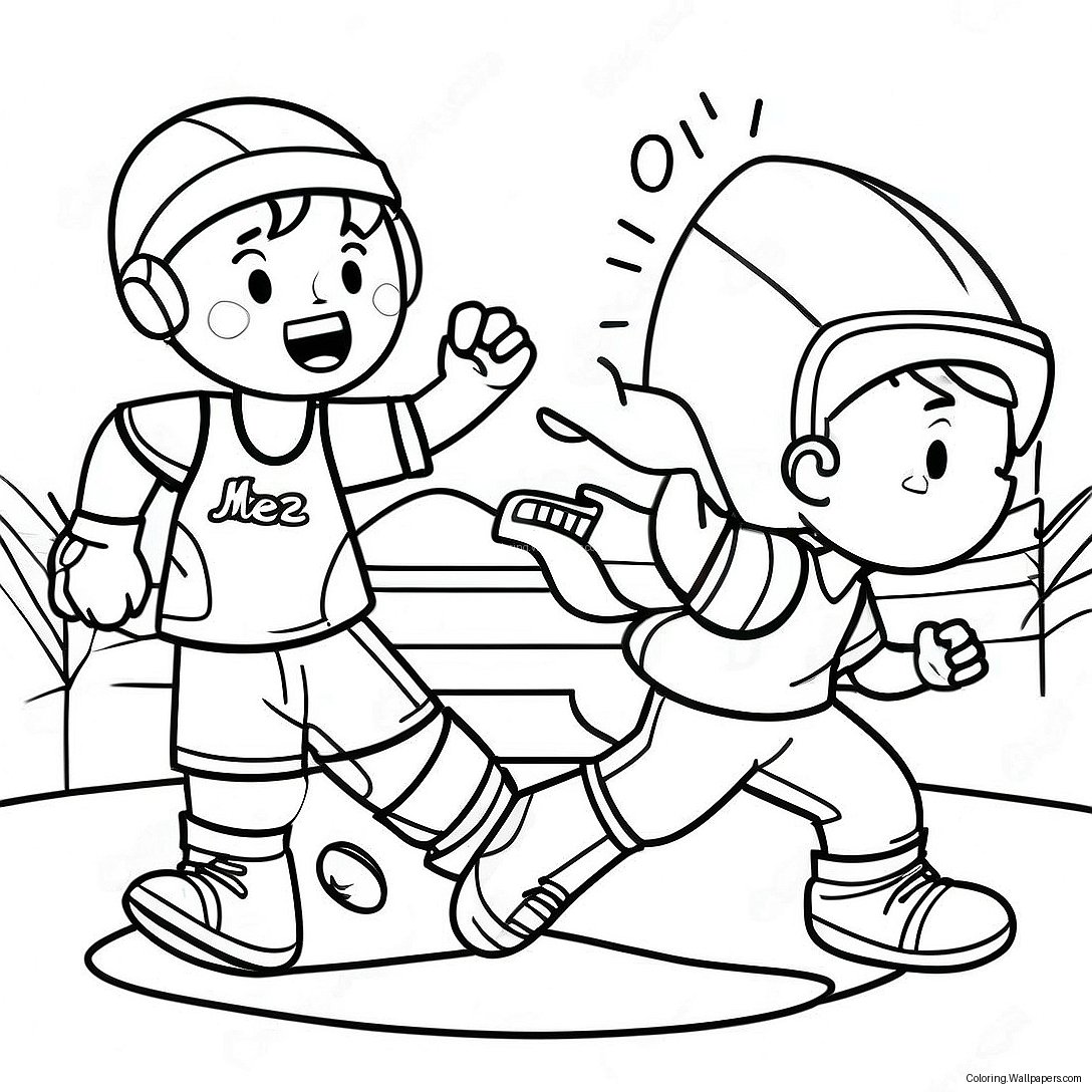 Page À Colorier D'enfants Actifs Jouant Au Sport 20126