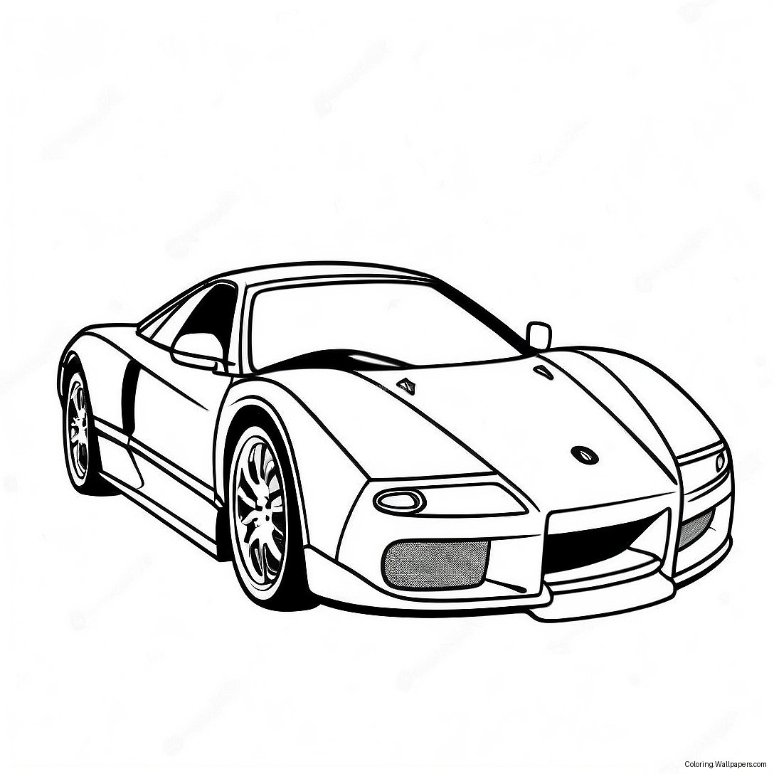 Page À Colorier De La Voiture De Sport Acura 45797