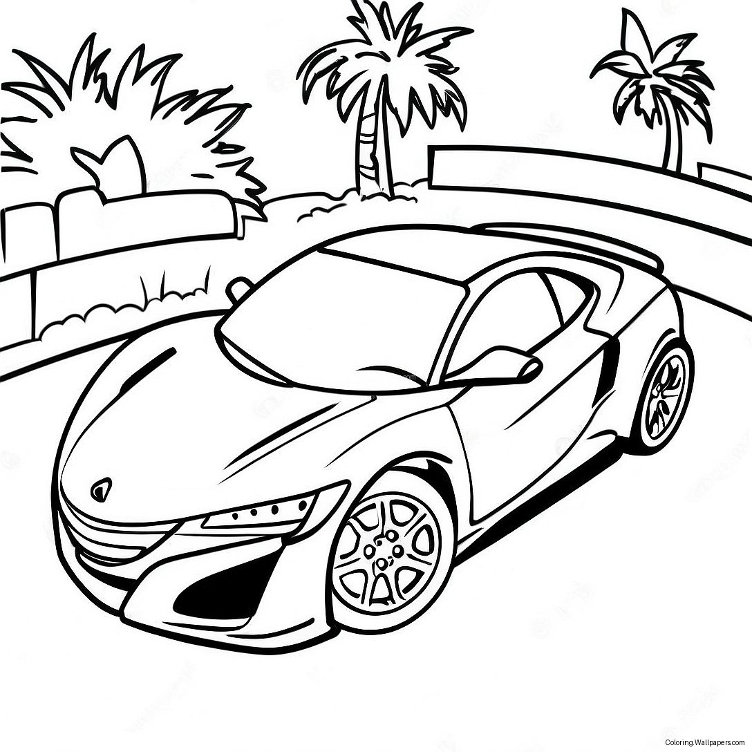 Page À Colorier De La Voiture De Sport Acura 45798