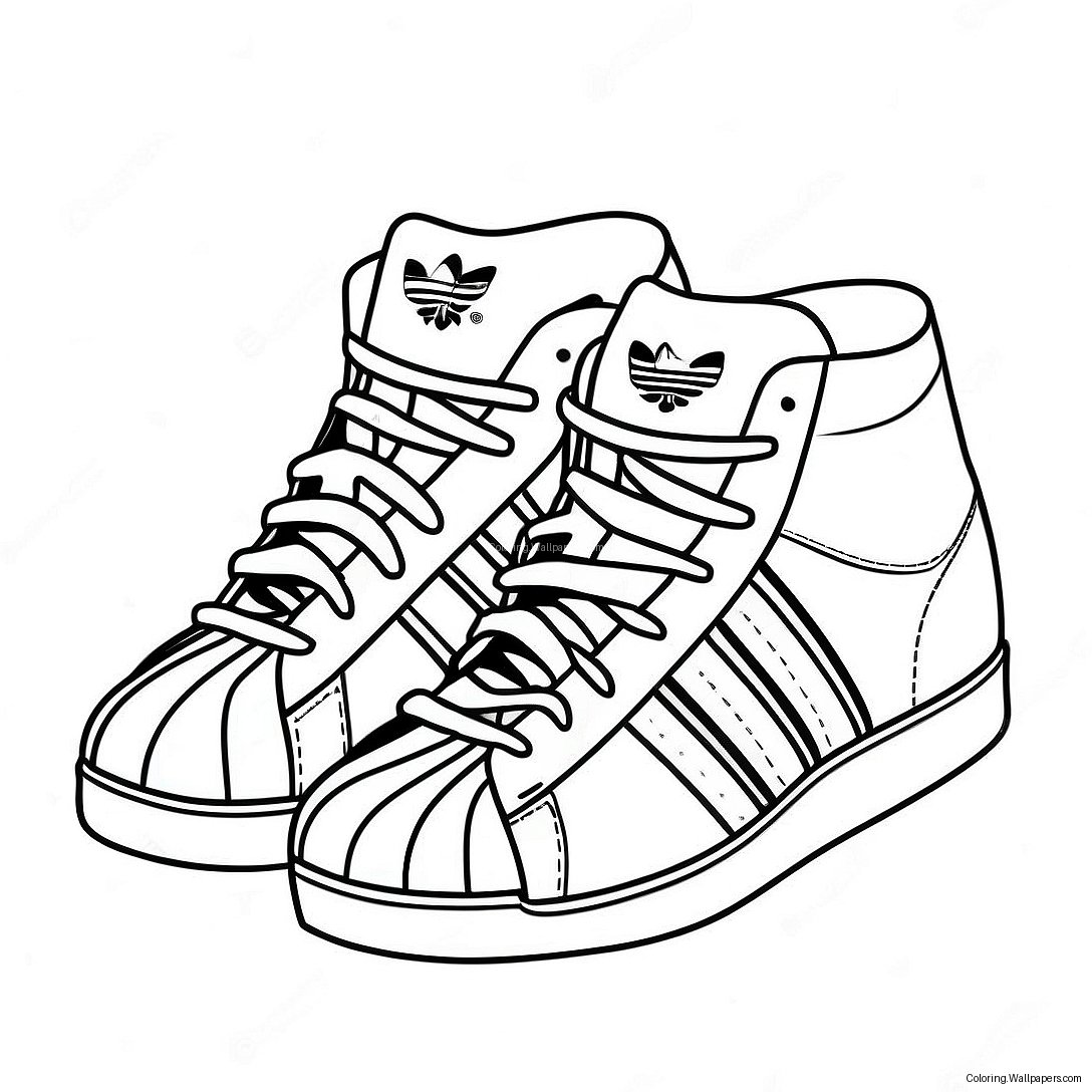 Pagina Da Colorare Delle Sneakers Adidas Superstar 15928