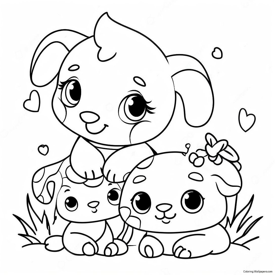 Adorable Baby Animal Friends Coloring Page 36728