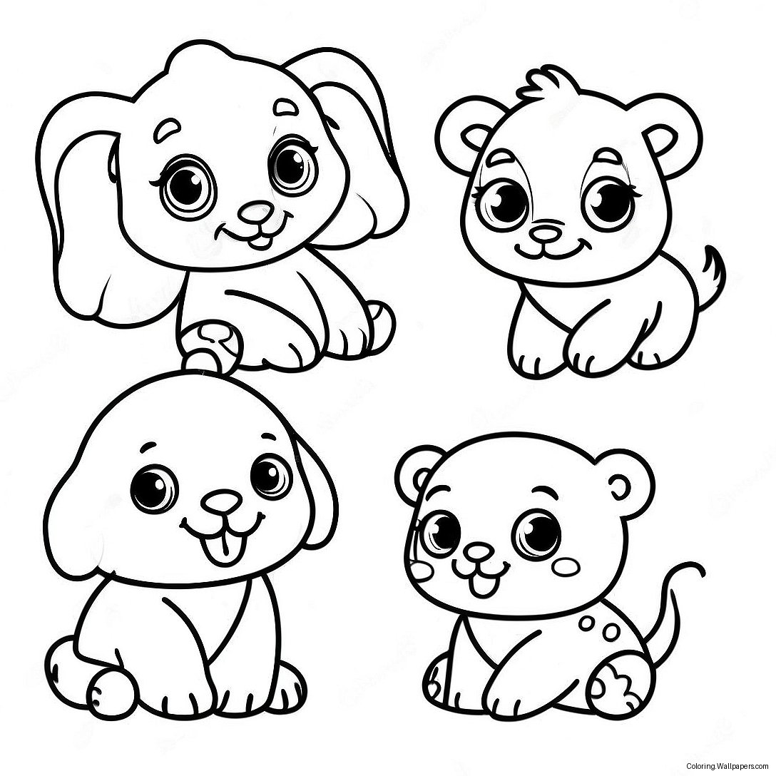 Adorable Baby Animals Coloring Page 58019