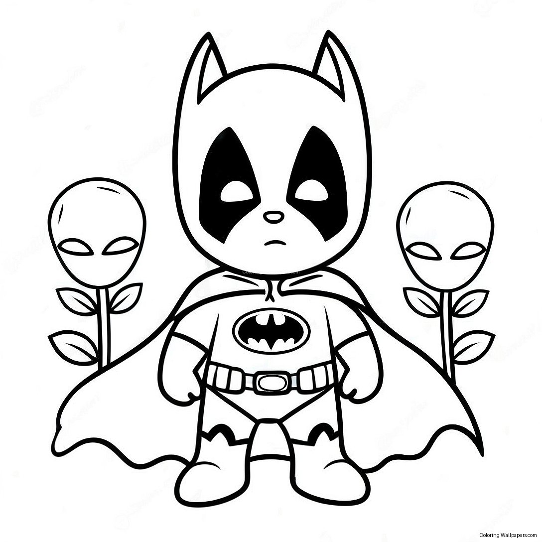 Page À Colorier Du Bébé Batman Adorable Avec Une Cape 40685