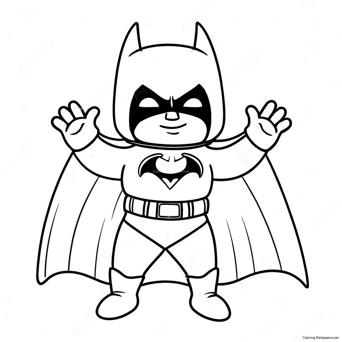 Niedlicher Baby Batman Mit Umhang Ausmalbild 40686