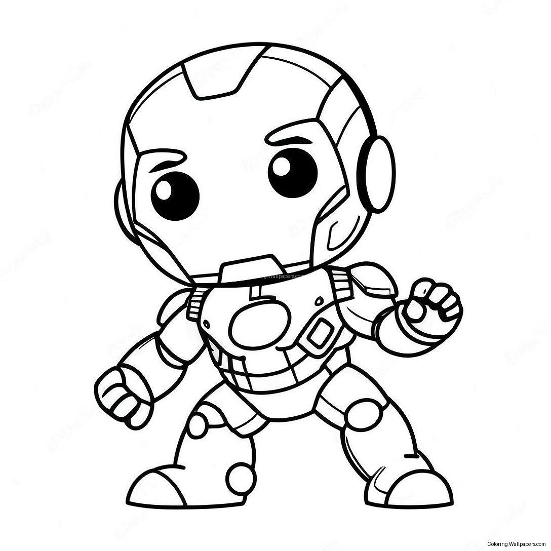 Söpö Vauva Marvel Chibi Iron Man Värityssivu 29073