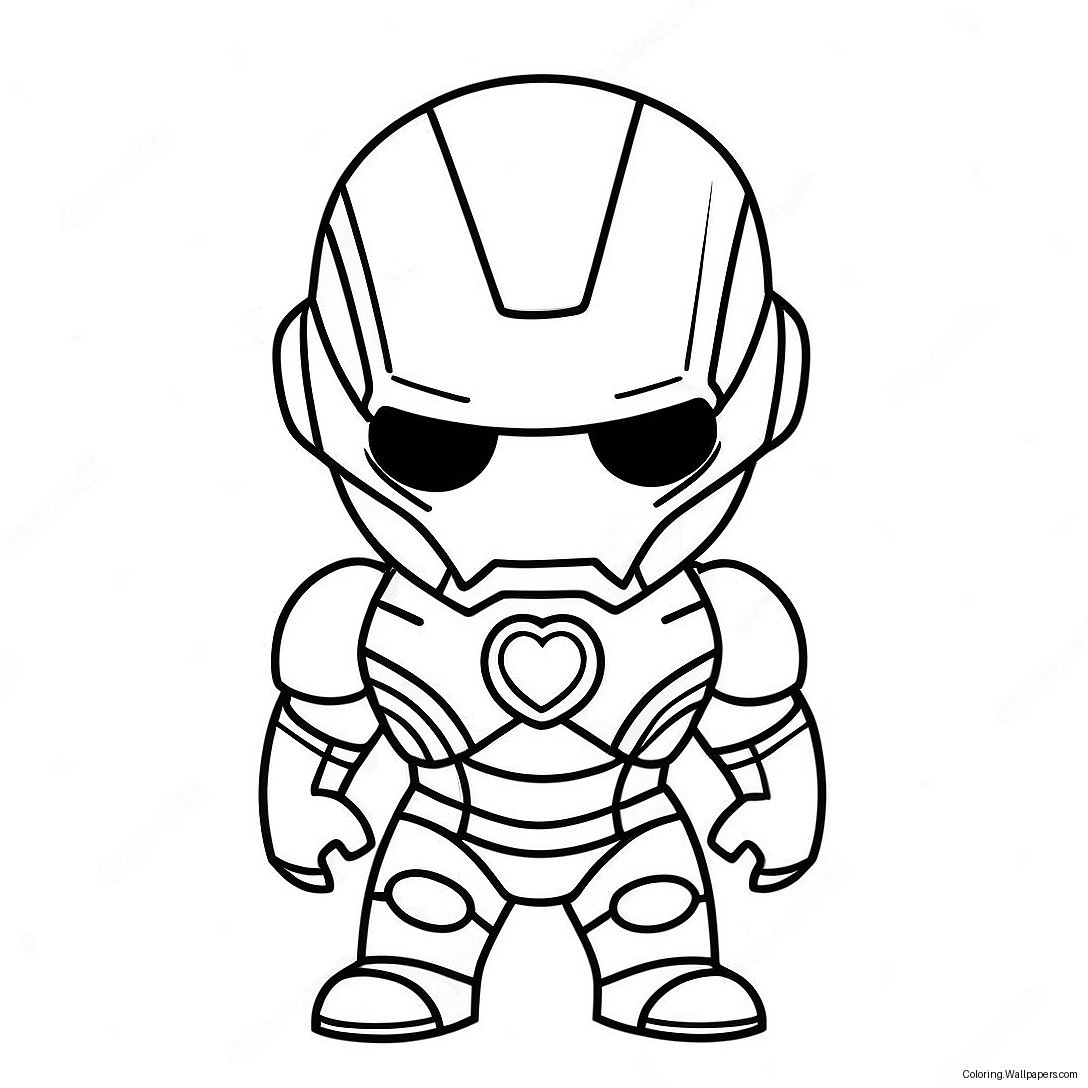 Schattige Chibi Iron Man Kleurplaat 33633