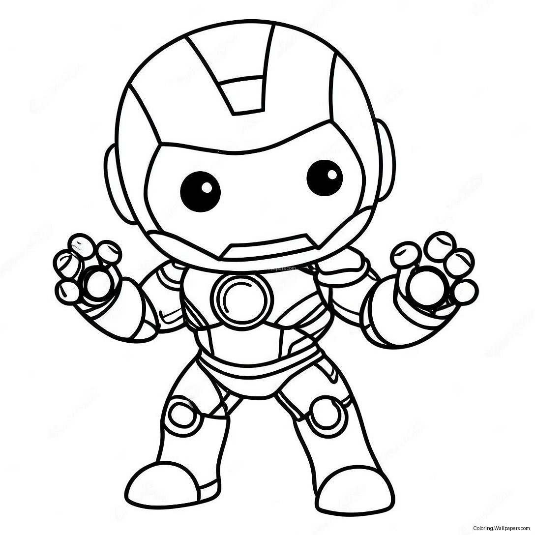 Elskelig Chibi Iron Man Malebog 33634