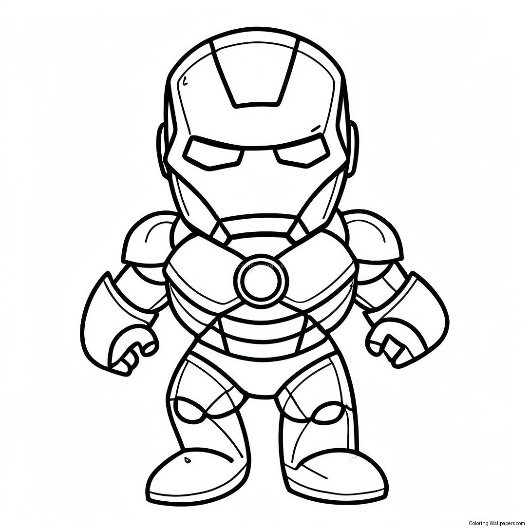 Elskelig Chibi Iron Man Malebog 33636