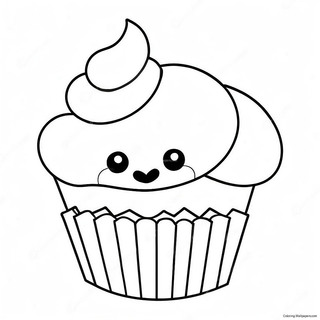 Adorable Cupcake Ausmalbild 17837