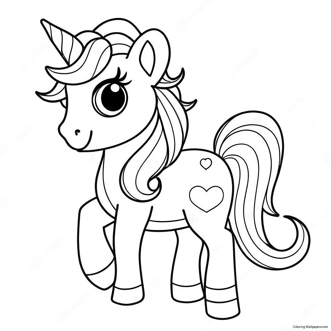 Adorable Cute Unicorn Coloring Page 11219