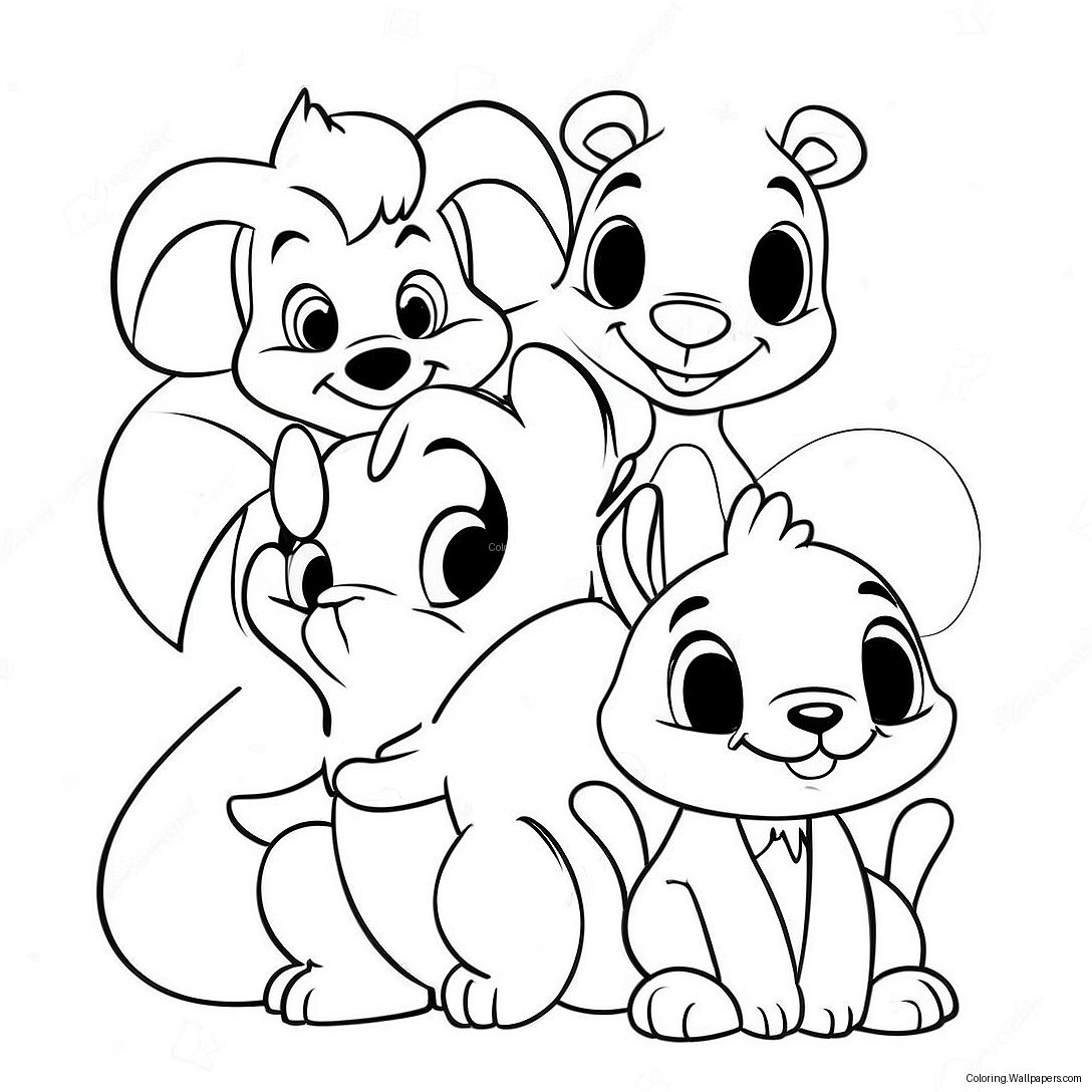 Adorable Disney Animal Friends Coloring Page 14824