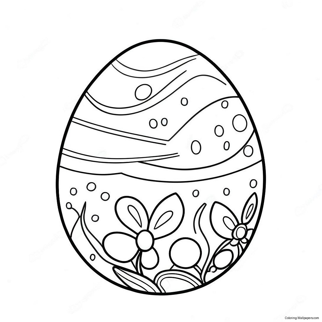 Página Para Colorear De Decoración De Huevos De Pascua Adorables 54702