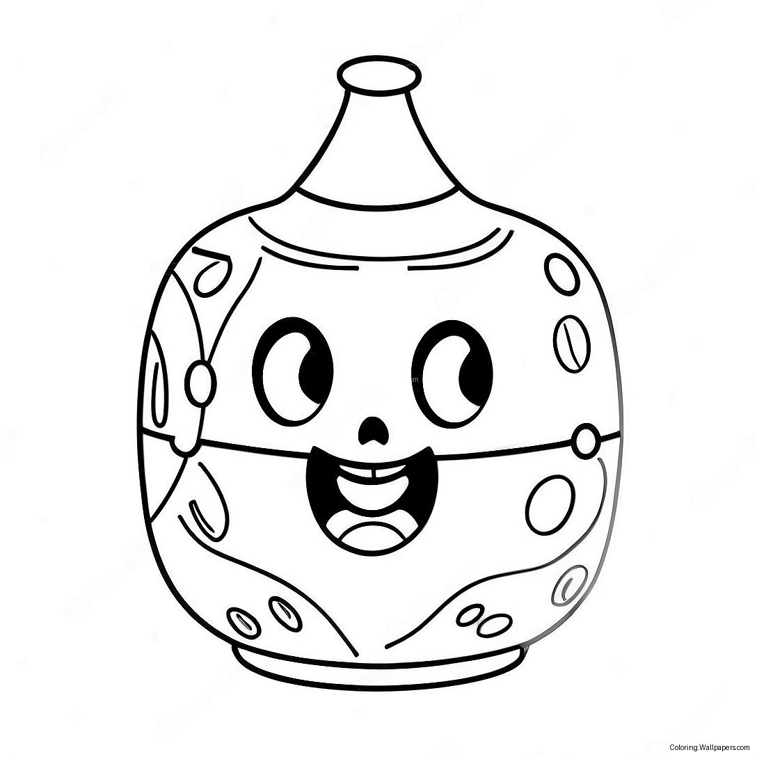 Adorable Hanukkah Dreidel Coloring Page 9350