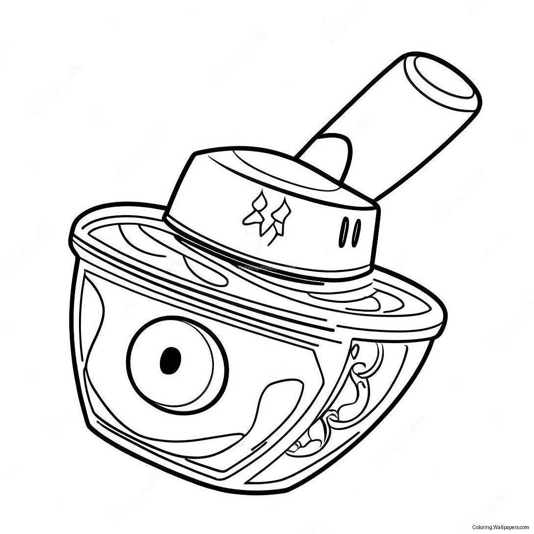 Adorable Hanukkah Dreidel Coloring Page 9352