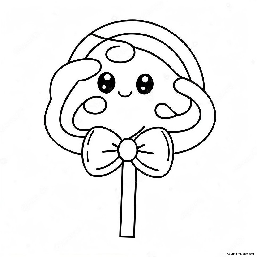 Adorable Kawaii Lollipop Coloring Page 37521