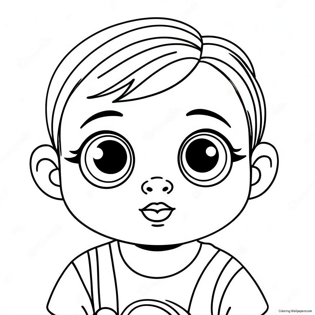 Adorable Lol Baby With Big Eyes Coloring Page 44056