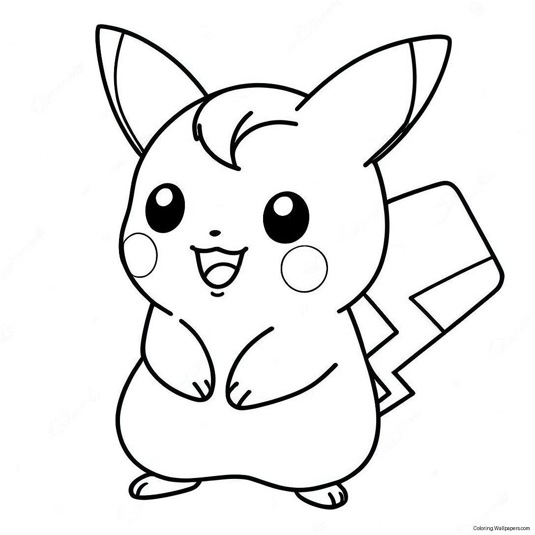 Elskværdige Pikachu Farvelægningsside 26858