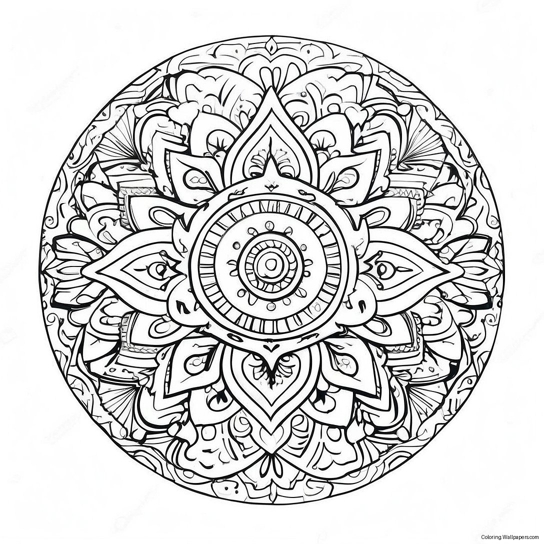 Page À Colorier Mandala Pour Adultes 3710