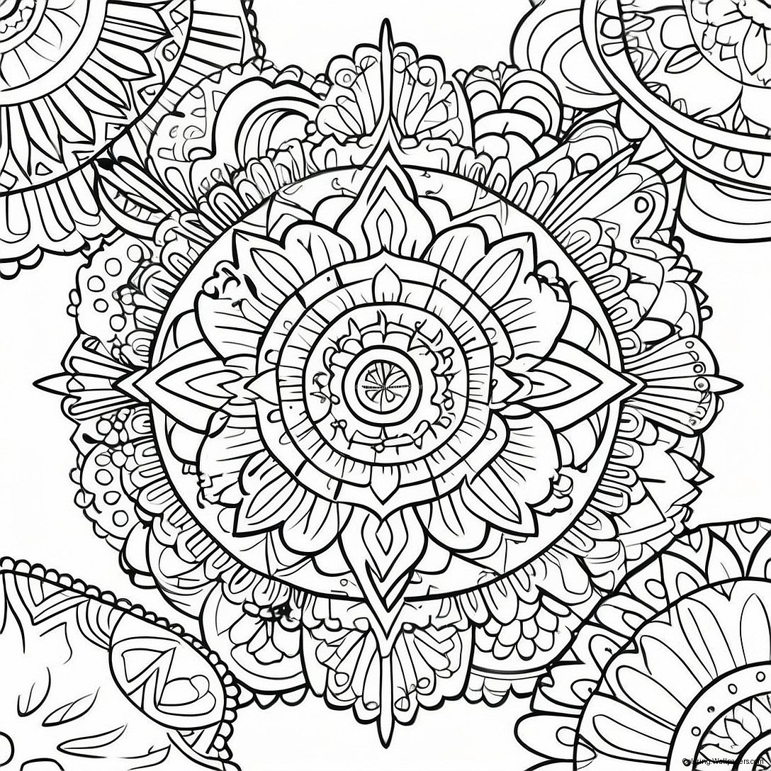 Pagina Da Colorare Mandala Per Adulti Per Relax 6244