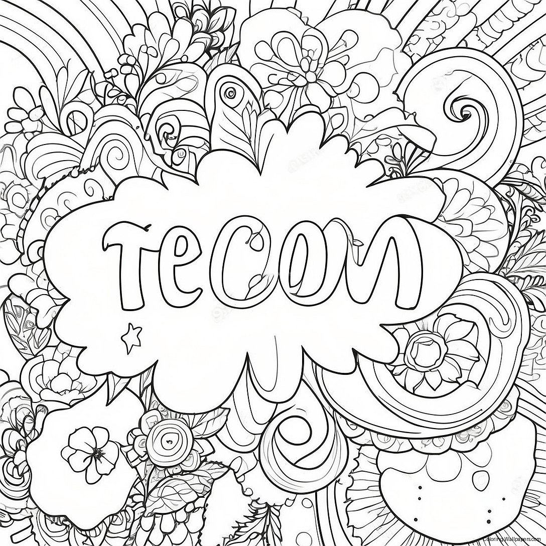 Adult Swear Words Coloring Page 6490