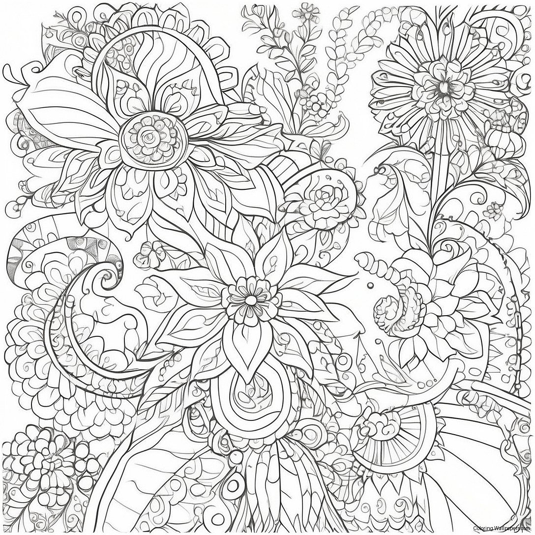 Página Para Colorir Avançada Com Designs Intricados 58222