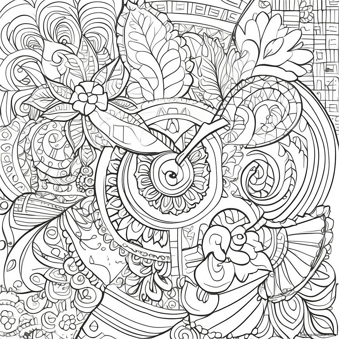 Página Para Colorir Avançada Com Designs Intricados 58223