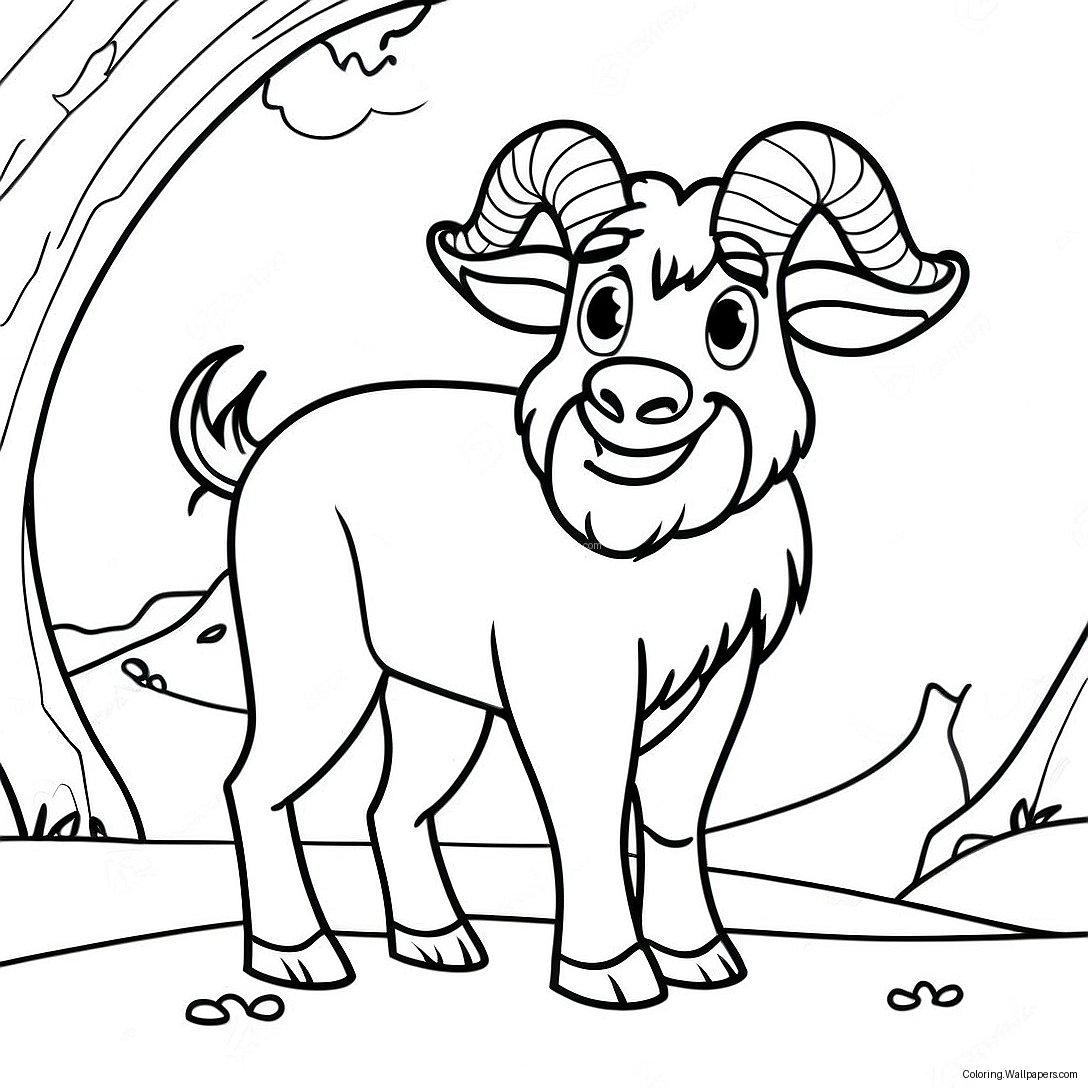 Adventurous Billy Goat Gruff Coloring Page 41863