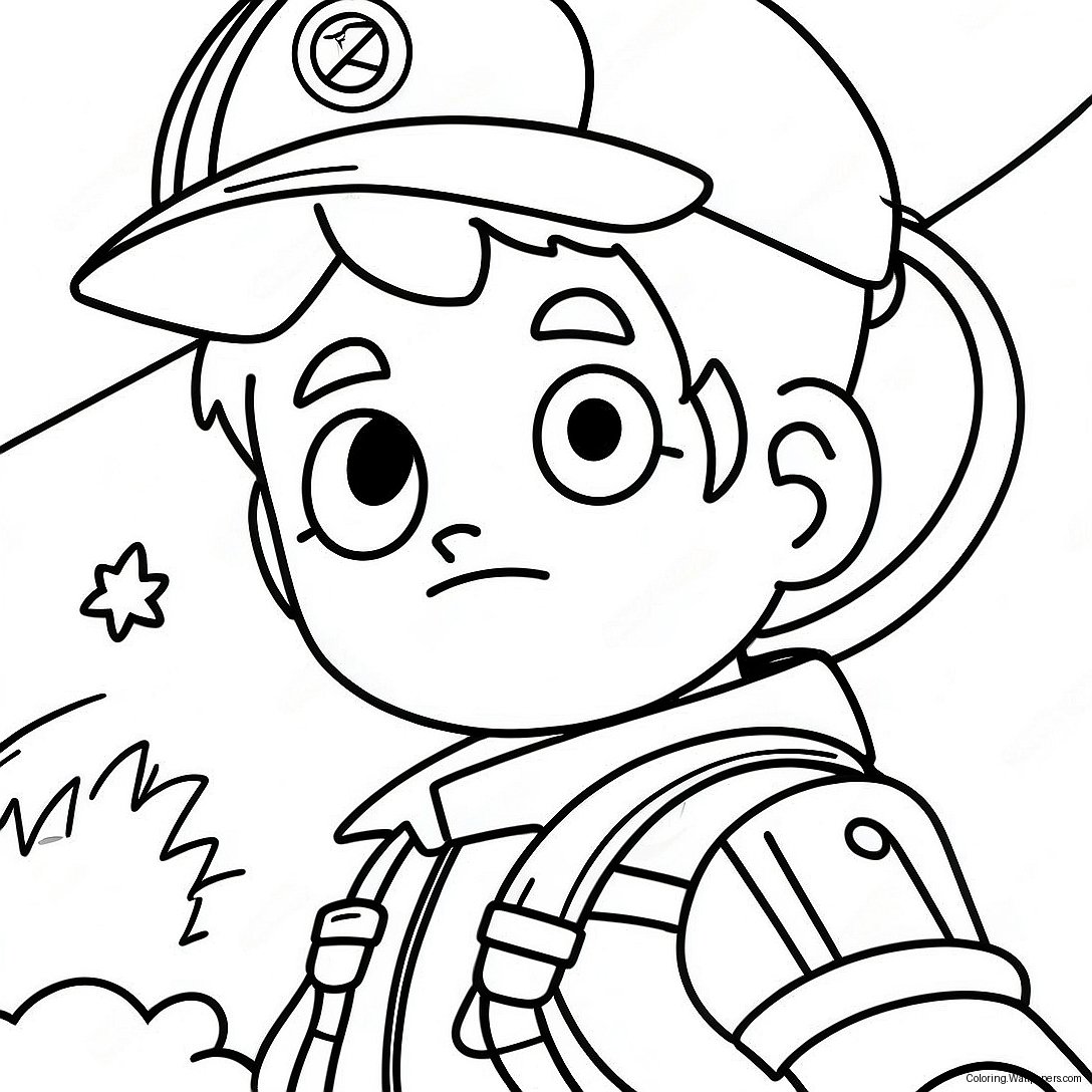 Adventurous Boy Anime Hero Coloring Page 29800