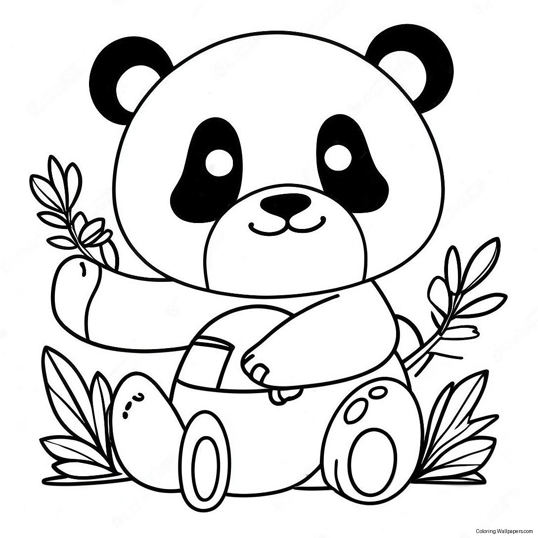 Página Para Colorir Do Panda Combo Aventureiro 46300