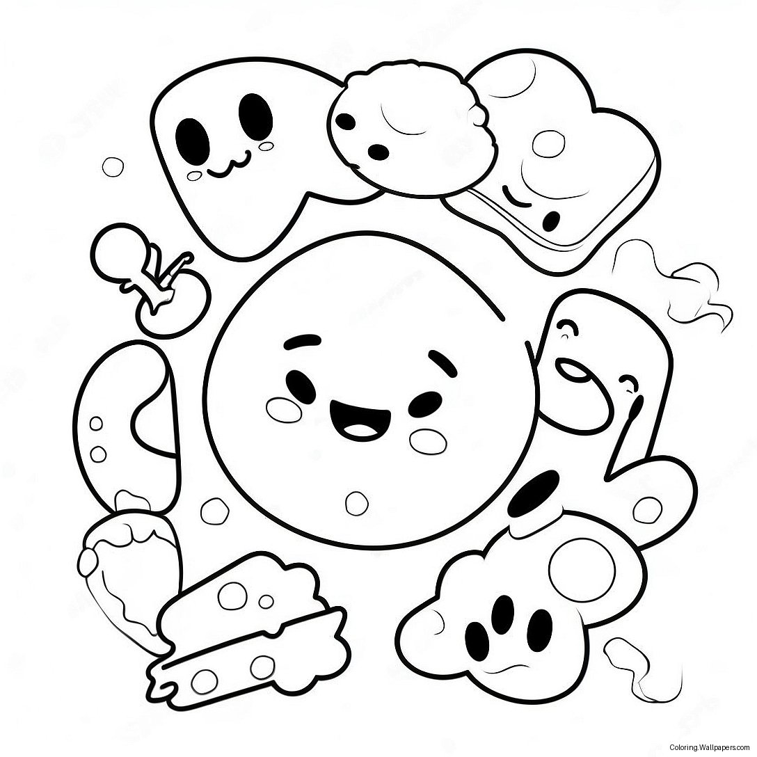 Adventurous Cookie Run Characters Coloring Page 14938