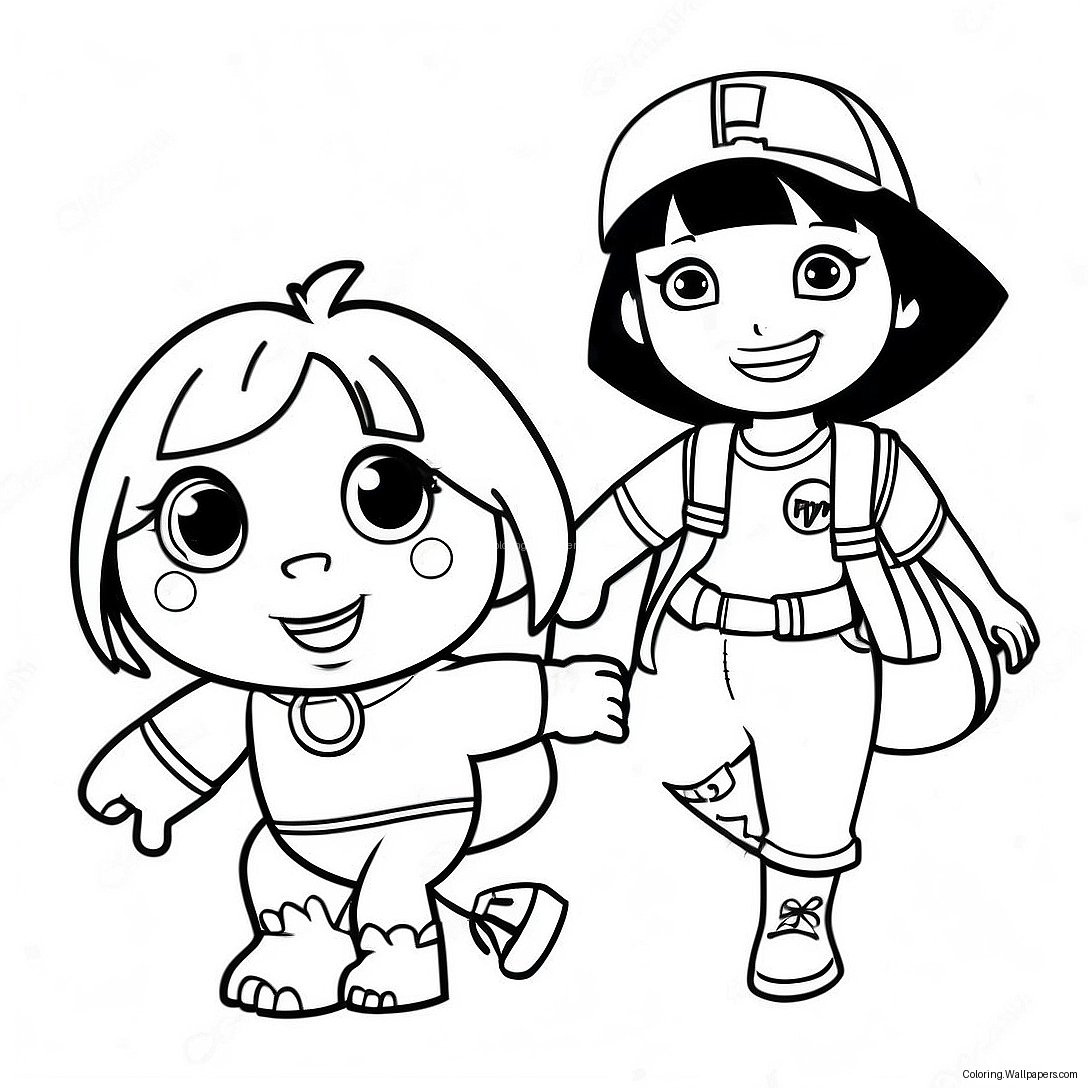 Adventurous Dora And Boots Coloring Page 9245