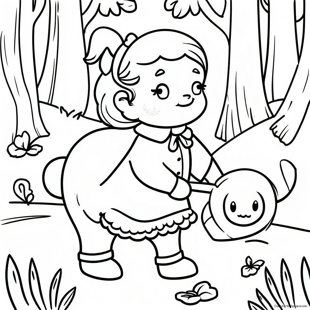 Adventurous Goldilocks In The Forest Coloring Page 10901