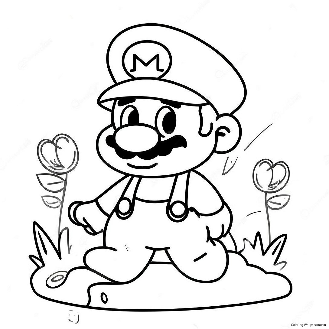 Página Para Colorir Mario Aventureiro No País Das Maravilhas 2569